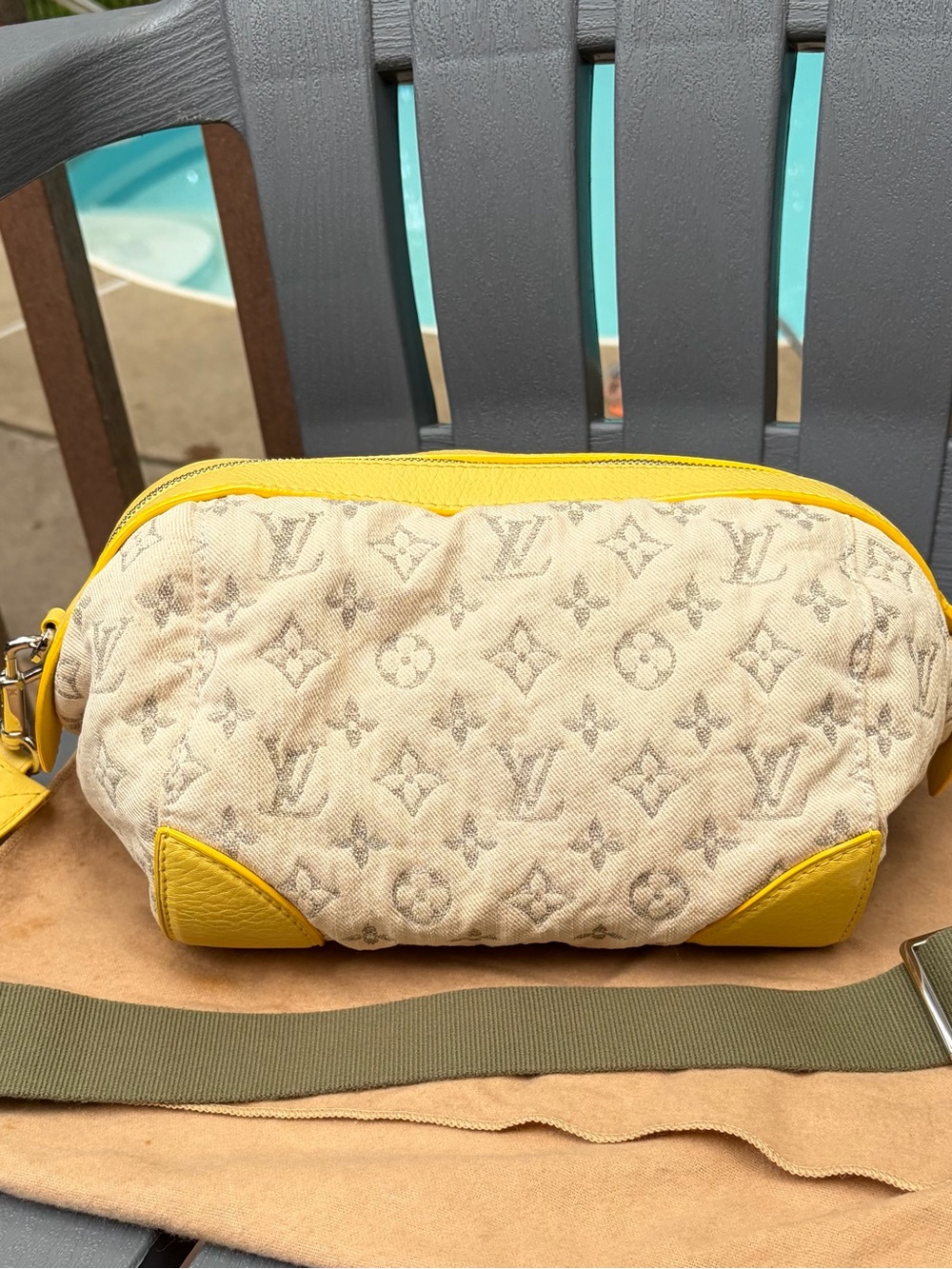 Louis Vuitton denim round bag